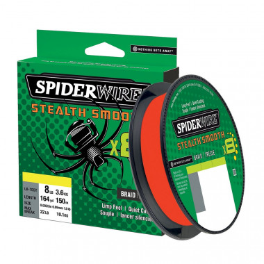 SpiderWire 8 Braid - Code Red 150mt