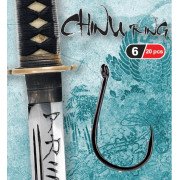 Anzuelo Akami - Chinu Ring - Black Nickel - 10jp - 20pcs